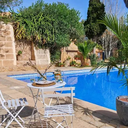 Boda Auf Fincagehoeft, 2 Schlafzimmer, Kueche, Wohnzimmer, Terrasse, Xxl Pool, Wifi, Klima, Yoga Manacor (Mallorca)
